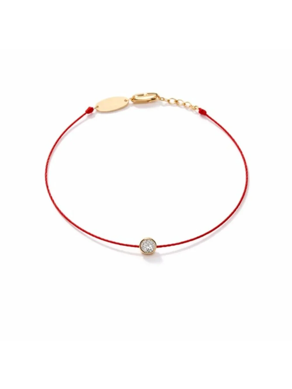 New! Red String Bevel Stone Bracelet (3001) NWOT